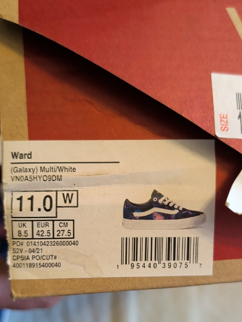 Vans Off The Ward Galaxy Print Canvas Sneakers 11W - Picture 2 of 5